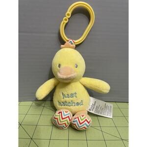 Baby Starters Duck Plush Rattle Just Hatched Yellow Small Easter